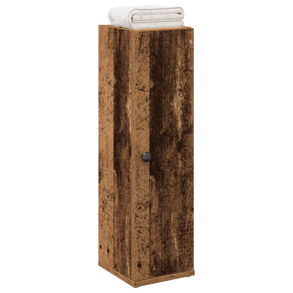Mueble de baño con portarrollos blanco 20,5x20x90 cm