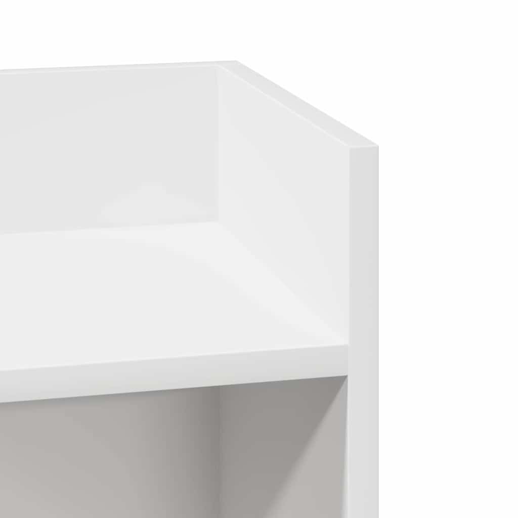 Mesa auxiliar con estante blanco 25,5x27x60 cm