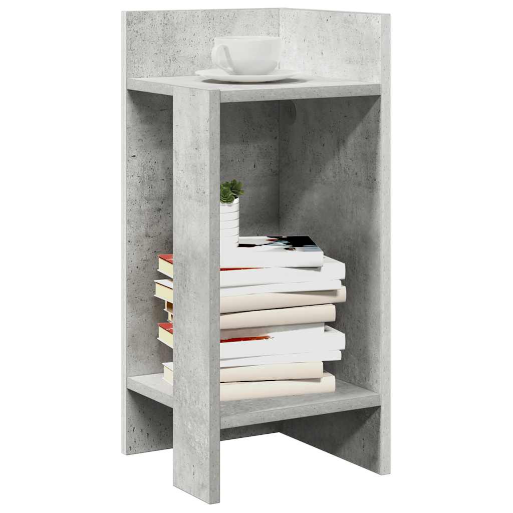 Mesas auxiliares 2 uds con estante ahumado roble 25,5x27x60 cm