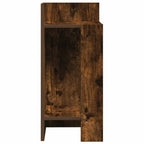 Mesas auxiliares 2 uds con estante ahumado roble 25,5x27x60 cm