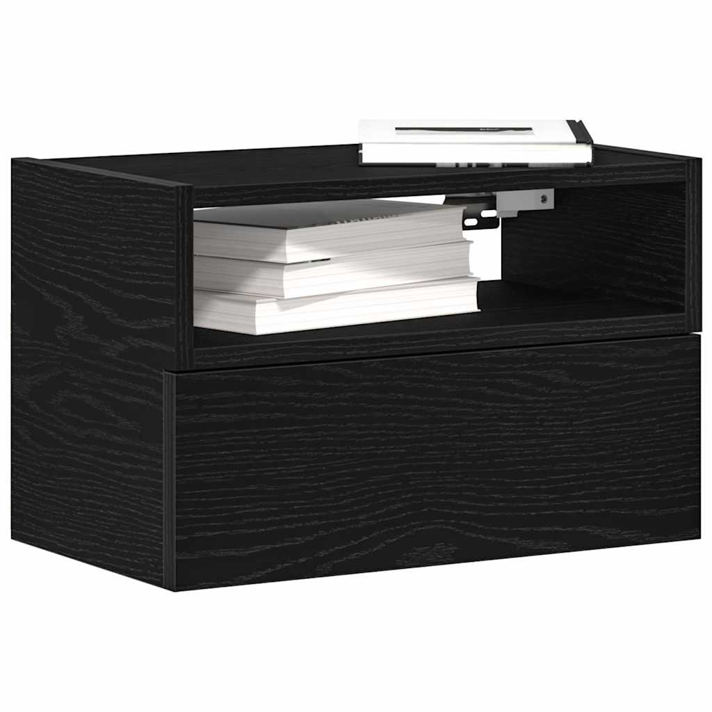 Mesitas de noche de pared 2 uds gris hormigón 45x26x28,5 cm