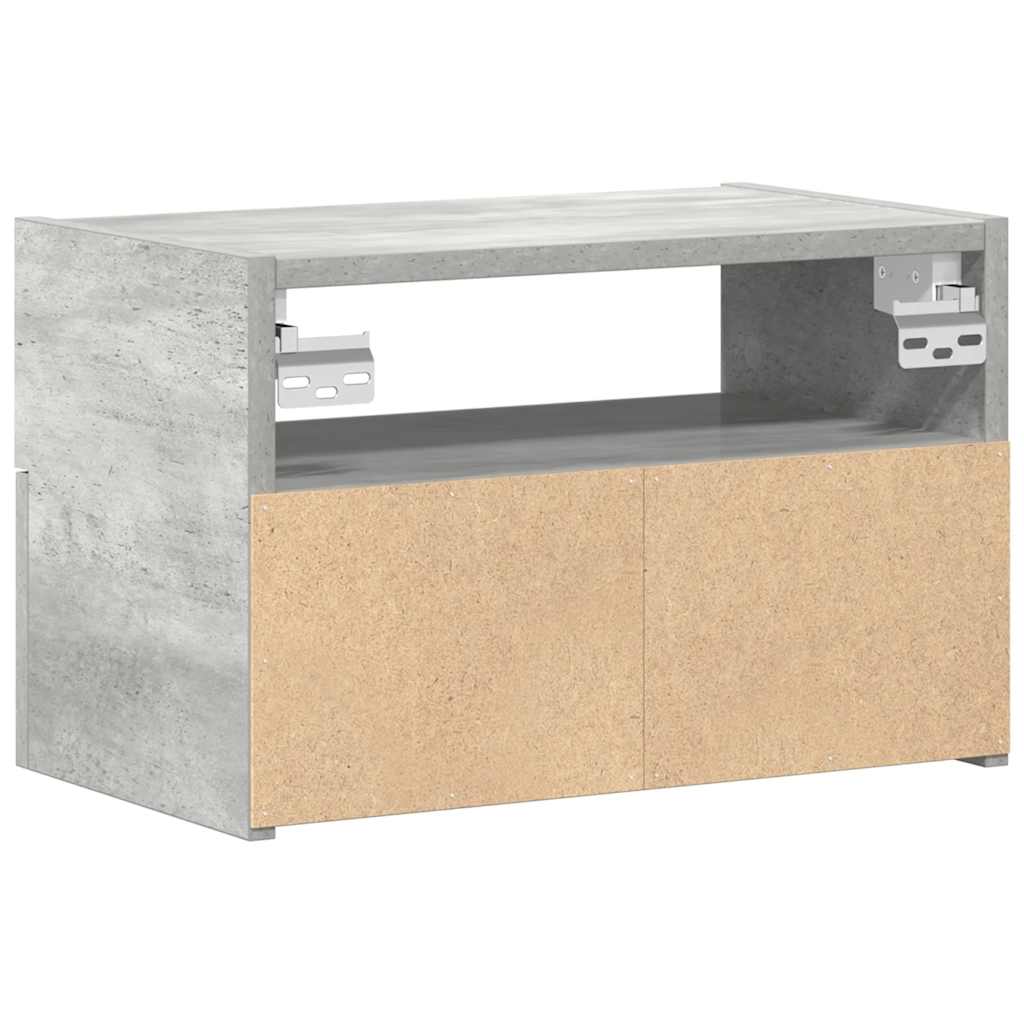 Mesitas de noche de pared 2 uds gris hormigón 45x26x28,5 cm