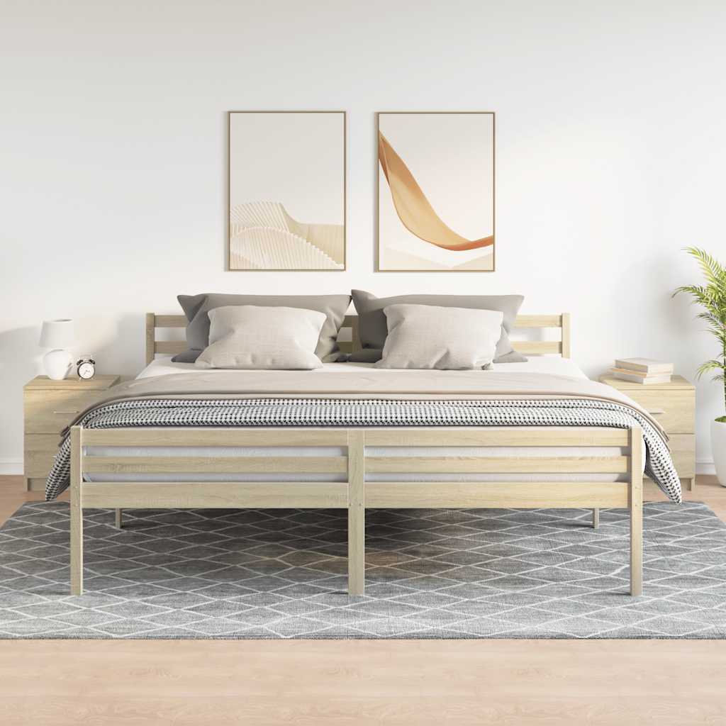 Mesitas de noche 2 uds con 2 cajones roble Sonoma 40x36x50 cm