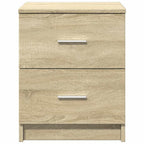 Mesitas de noche 2 uds con 2 cajones roble Sonoma 40x36x50 cm