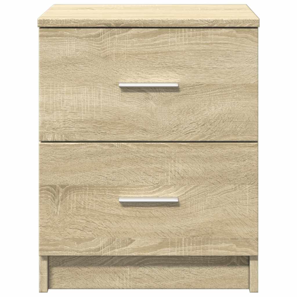 Mesitas de noche 2 uds con 2 cajones roble Sonoma 40x36x50 cm