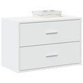 Armario con 2 cajones blanco 60x31x40 cm madera de ingeniería