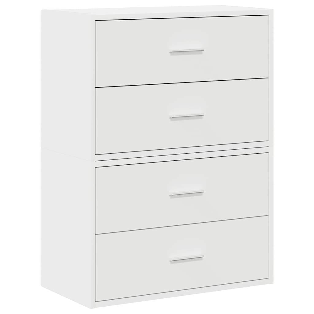 Armarios con 2 cajones 2 uds blanco 60x31x40 cm