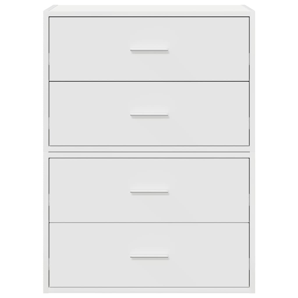 Armarios con 2 cajones 2 uds blanco 60x31x40 cm