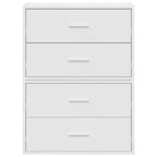 Armarios con 2 cajones 2 uds blanco 60x31x40 cm