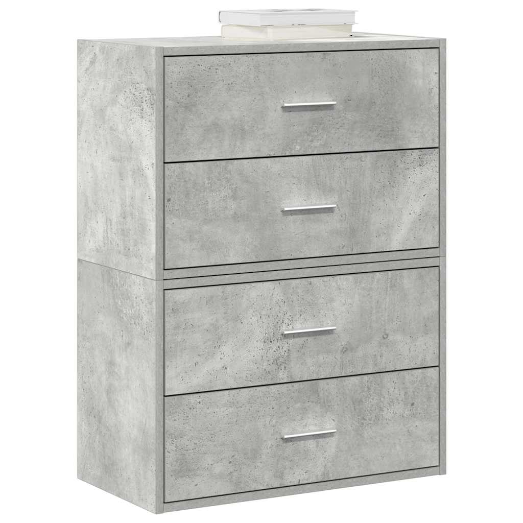 Armarios con 2 cajones 2 uds blanco 60x31x40 cm
