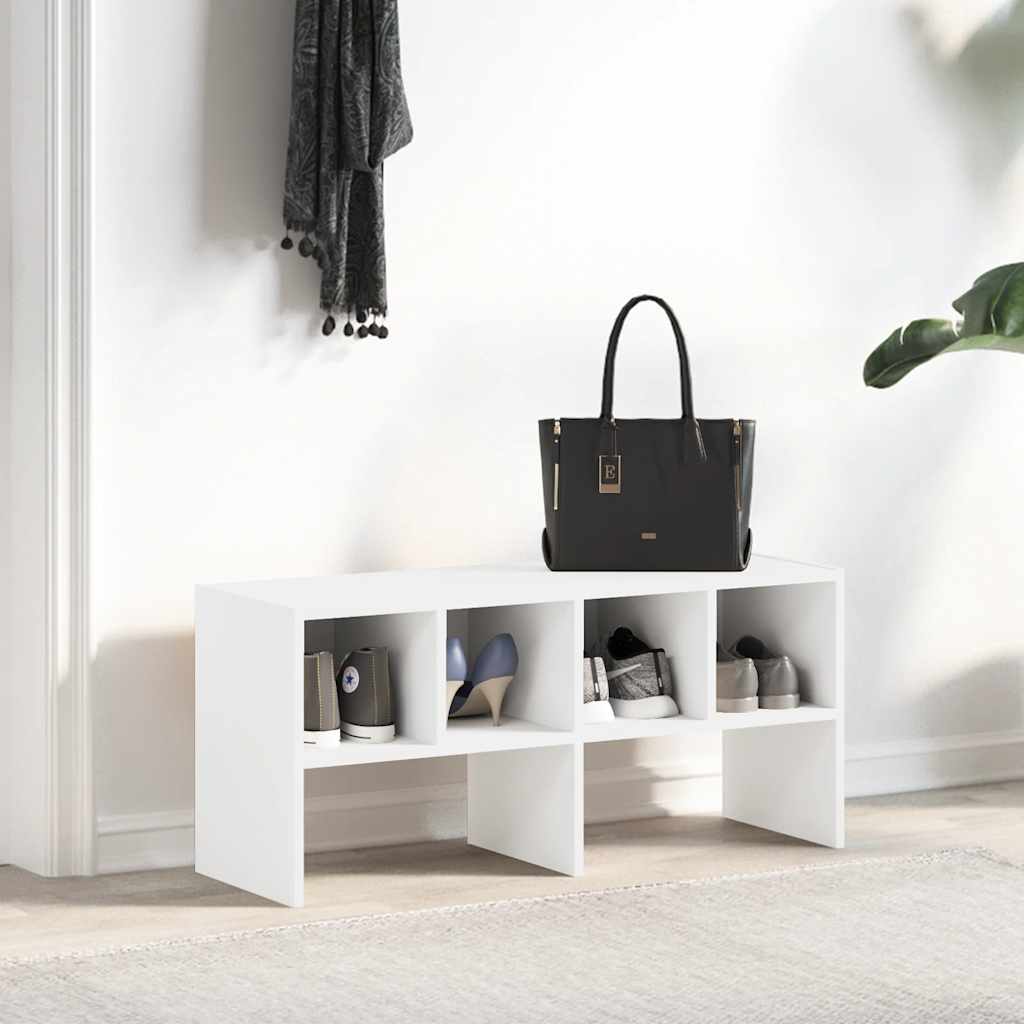 Zapatero apilable blanco 89,5x30x40 cm