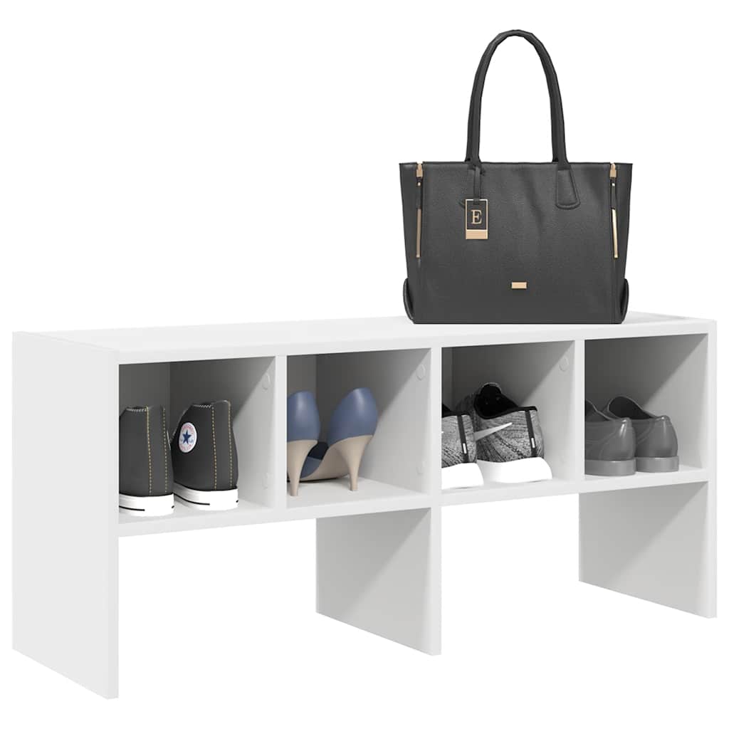 Zapatero apilable blanco 89,5x30x40 cm