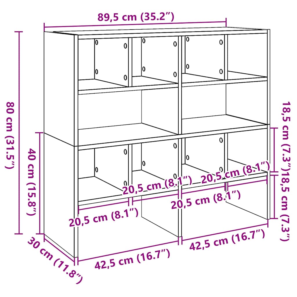 Zapateros 2 uds apilables blanco 89,5x30x40 cm