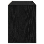 Zapatero apilable roble negro 89,5x30x40 cm