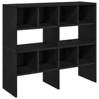 Zapateros 2 uds apilables roble negro 89,5x30x40 cm
