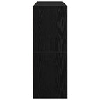Zapateros 2 uds apilables roble negro 89,5x30x40 cm