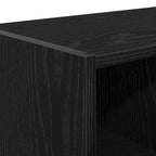 Zapateros 2 uds apilables roble negro 89,5x30x40 cm