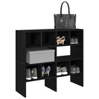 Zapateros 2 uds apilables roble negro 89,5x30x40 cm