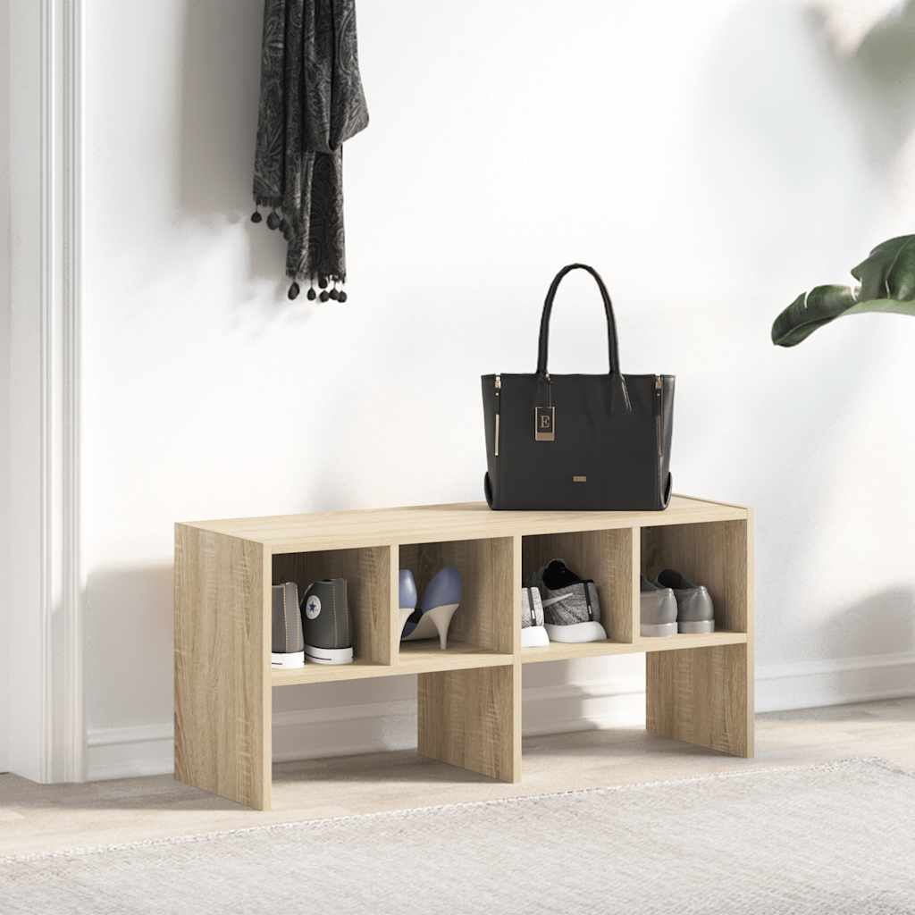 Zapatero apilable roble sonoma 89,5x30x40 cm