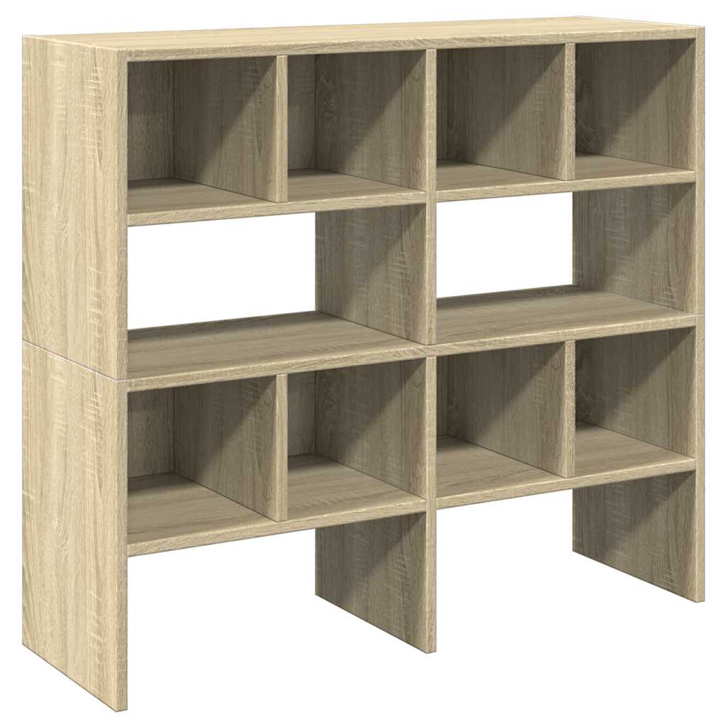 Zapateros 2 uds apilables roble sonoma 89,5x30x40 cm