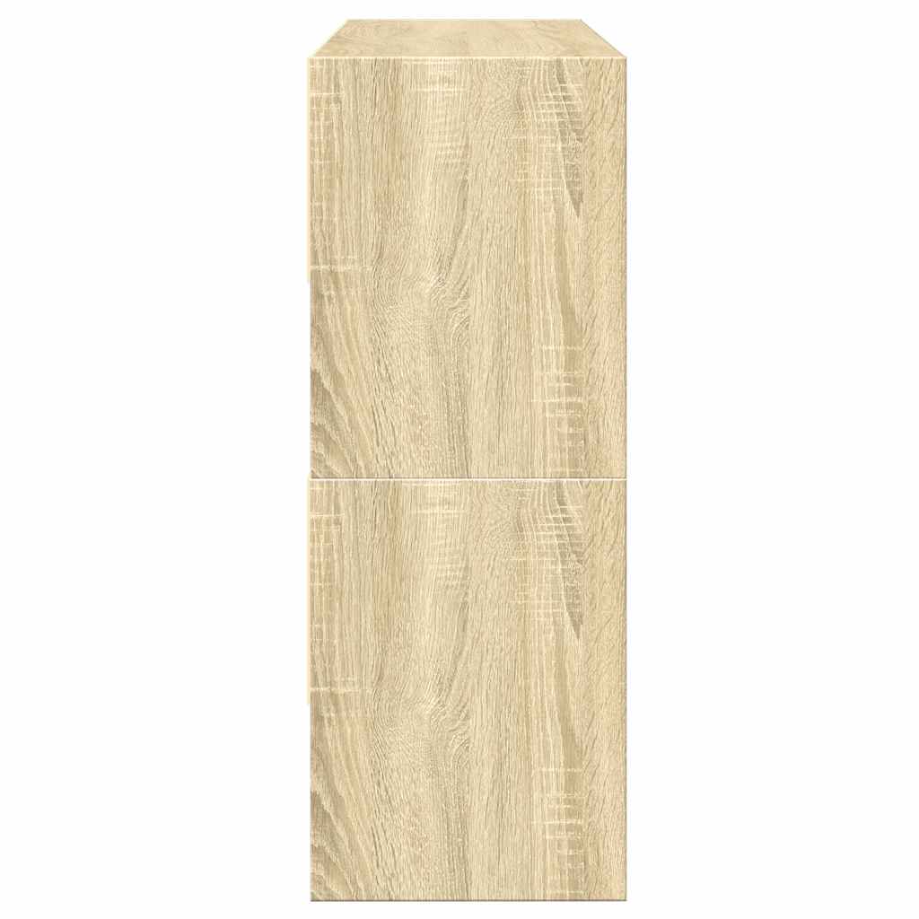 Zapateros 2 uds apilables roble sonoma 89,5x30x40 cm