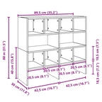 Zapateros 2 uds apilables roble sonoma 89,5x30x40 cm