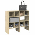 Zapateros 2 uds apilables roble sonoma 89,5x30x40 cm