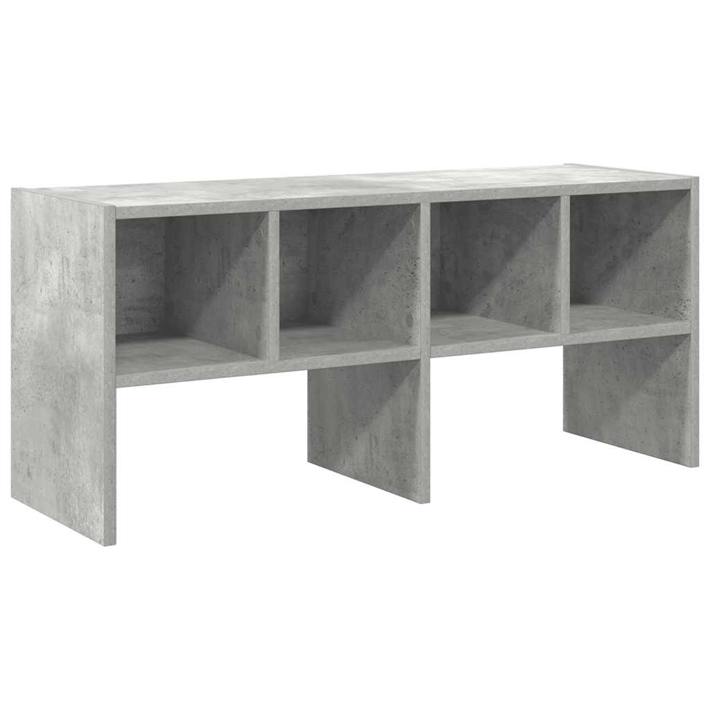 Zapatero apilable gris hormigón 89,5x30x40 cm