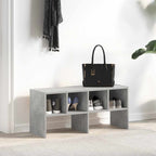 Zapatero apilable gris hormigón 89,5x30x40 cm
