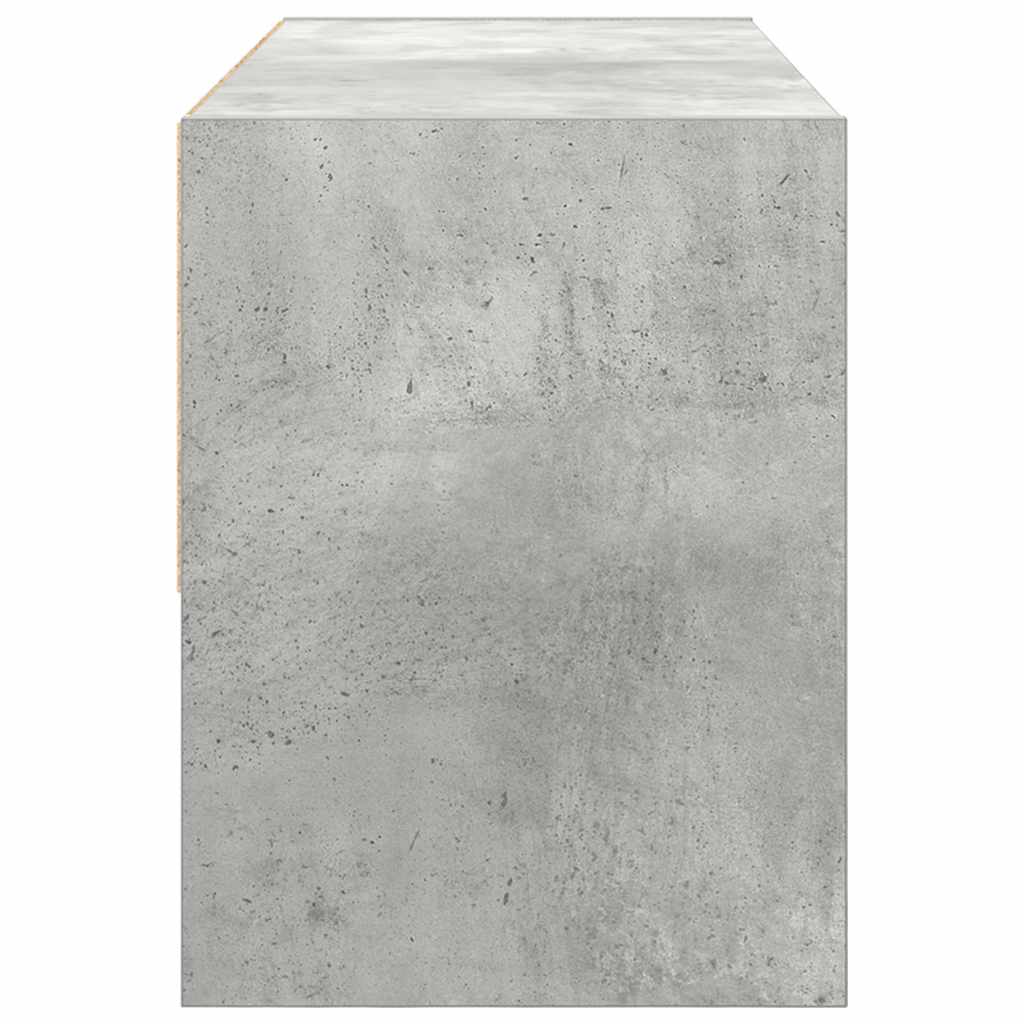 Zapatero apilable gris hormigón 89,5x30x40 cm