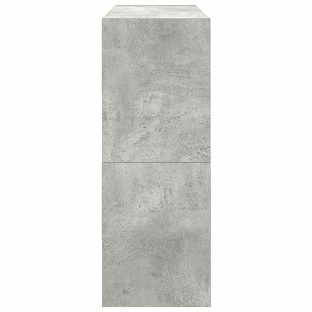 Zapateros 2 uds apilables gris hormigón 89,5x30x40 cm