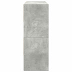 Zapateros 2 uds apilables gris hormigón 89,5x30x40 cm