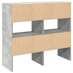 Zapateros 2 uds apilables gris hormigón 89,5x30x40 cm