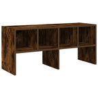 Zapatero apilable roble ahumado 89,5x30x40 cm