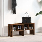 Zapatero apilable roble ahumado 89,5x30x40 cm