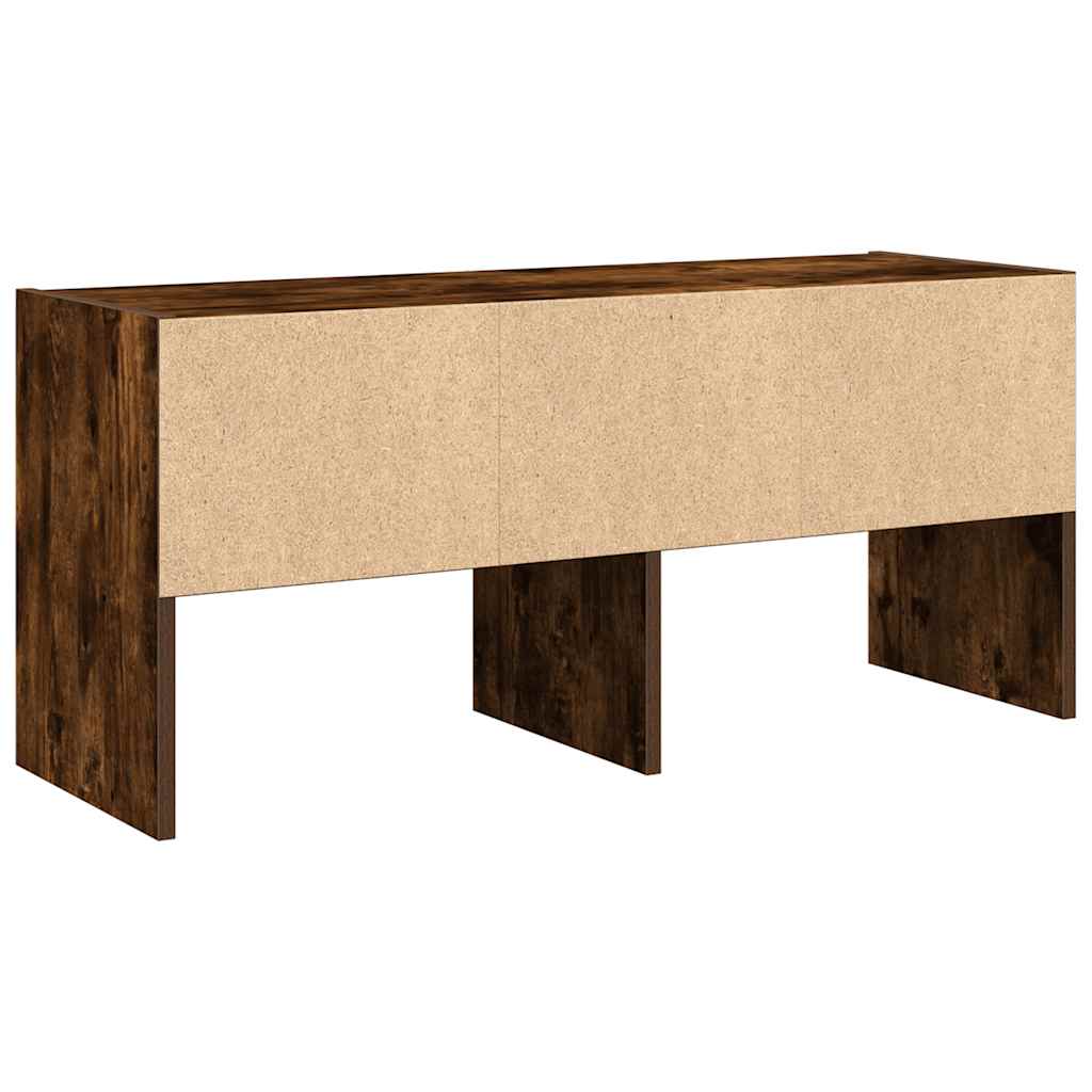Zapatero apilable roble ahumado 89,5x30x40 cm