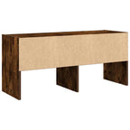 Zapatero apilable roble ahumado 89,5x30x40 cm