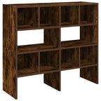 Zapateros 2 uds apilables roble ahumado 89,5x30x40 cm