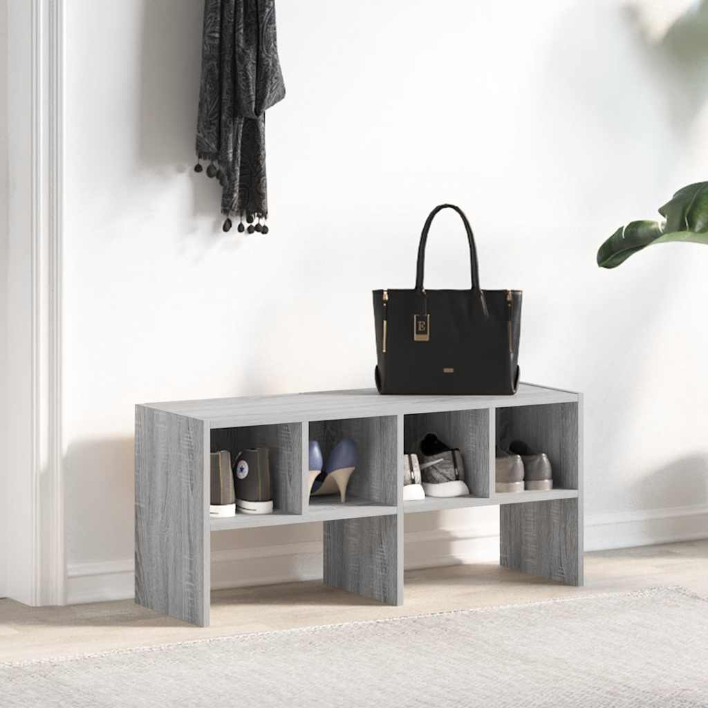 Zapatero apilable gris sonoma 89,5x30x40 cm