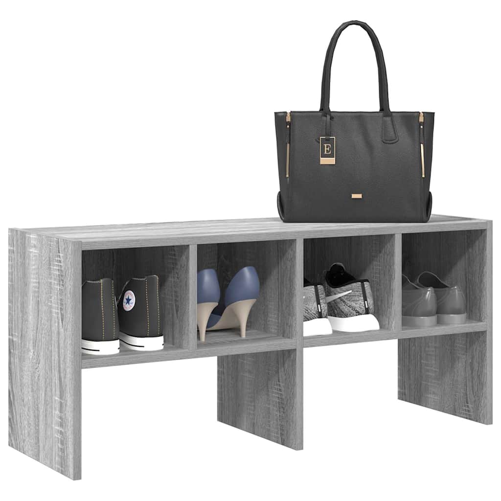 Zapatero apilable gris sonoma 89,5x30x40 cm