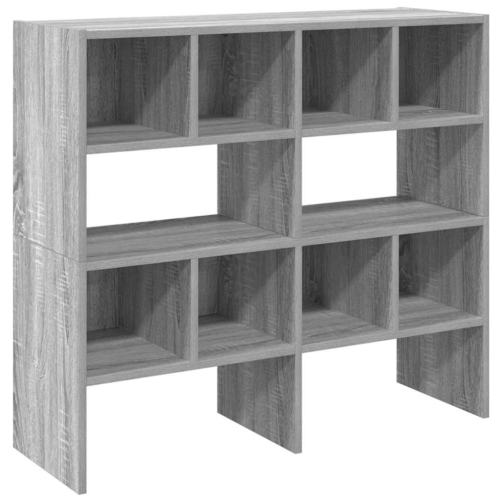 Zapateros 2 uds apilables gris sonoma 89,5x30x40 cm