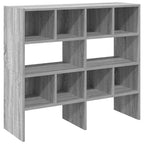 Zapateros 2 uds apilables gris sonoma 89,5x30x40 cm