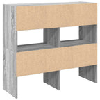 Zapateros 2 uds apilables gris sonoma 89,5x30x40 cm