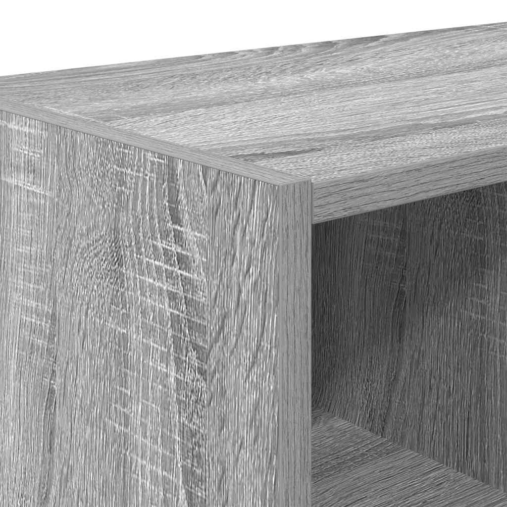 Zapateros 2 uds apilables gris sonoma 89,5x30x40 cm