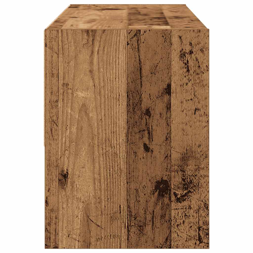 Zapatero apilable madera vieja 89,5x30x40 cm