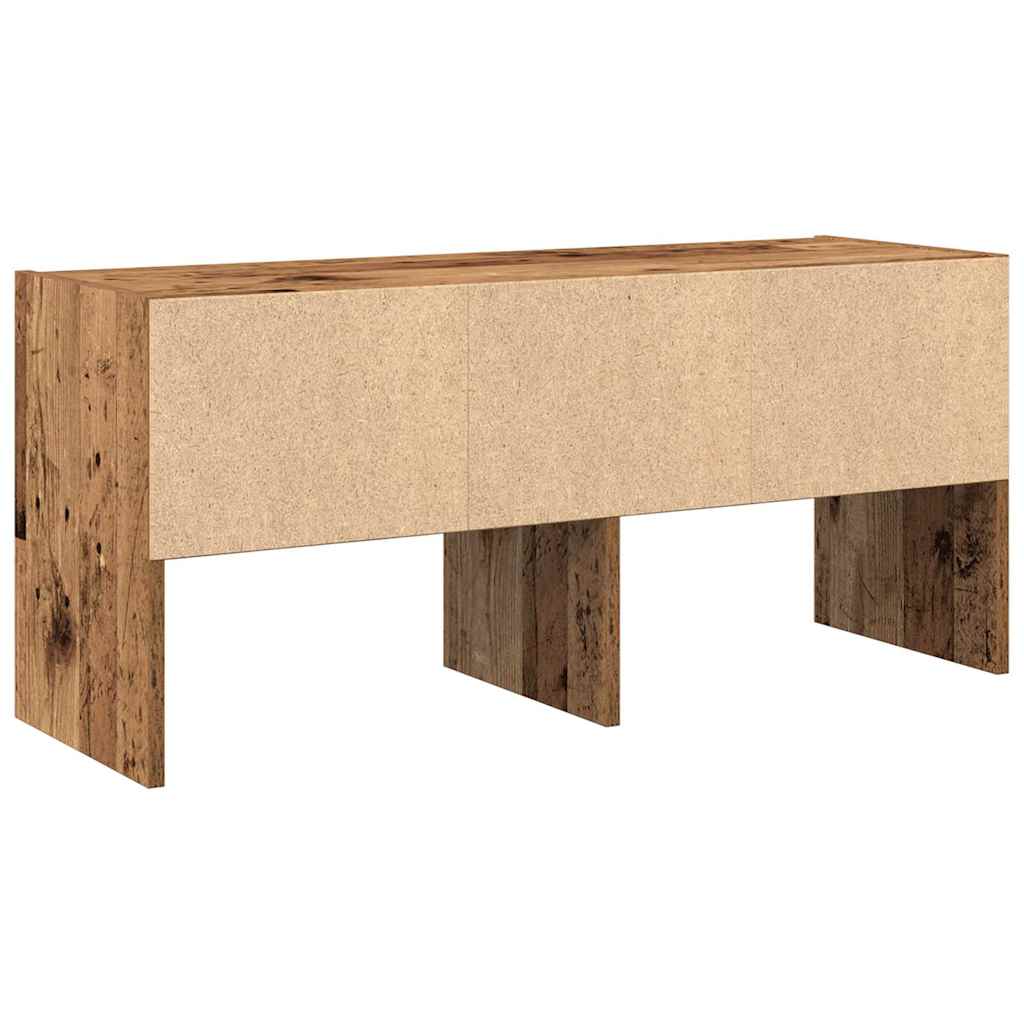 Zapatero apilable madera vieja 89,5x30x40 cm