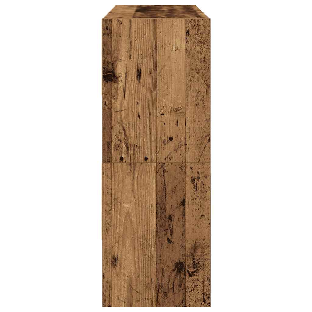 Zapateros 2 uds apilables madera vieja 89,5x30x40 cm