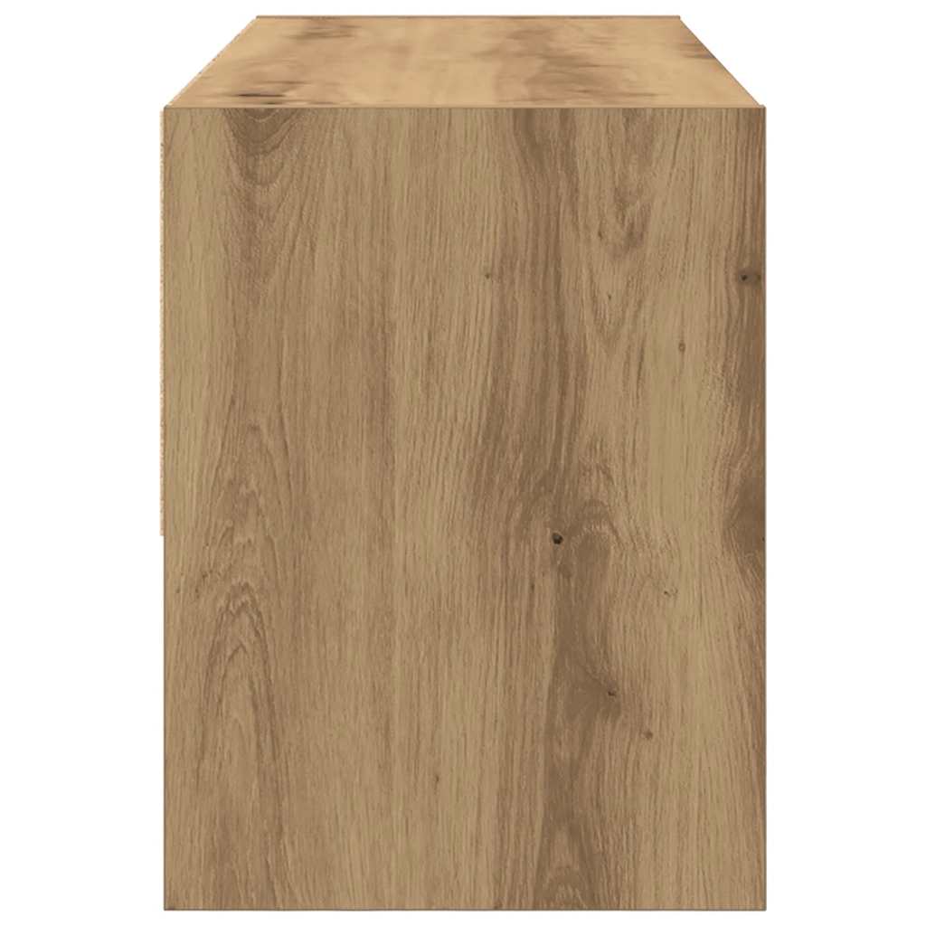 Zapatero apilable roble artesanal 89,5x30x40 cm
