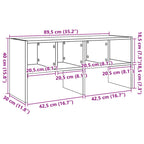 Zapatero apilable roble artesanal 89,5x30x40 cm