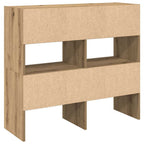 Zapateros 2 uds apilables roble artesanal 89,5x30x40 cm